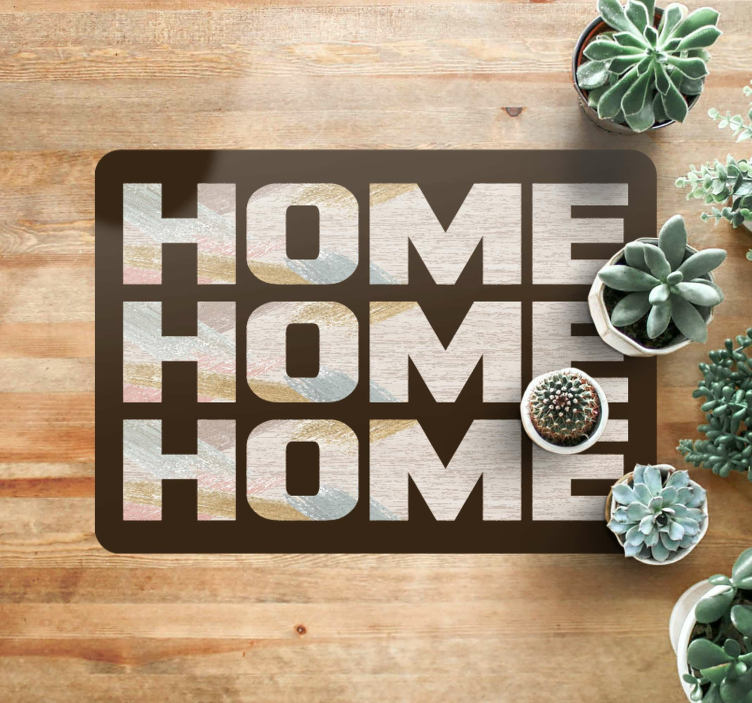 Eve hoşgeldin giriş kapısı cümleleri ile pvc halı - TenStickers