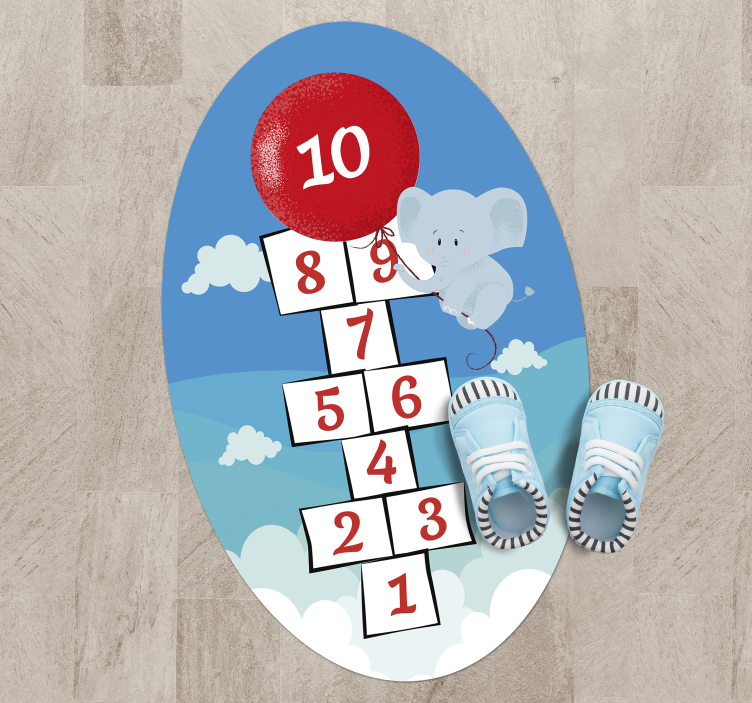 Fil seksek oyunu vinil halı - TenStickers