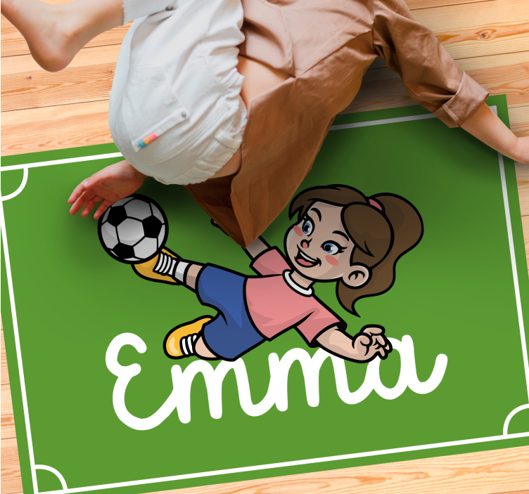 Futbol sahası teması isimlerle pvc halı - TenStickers