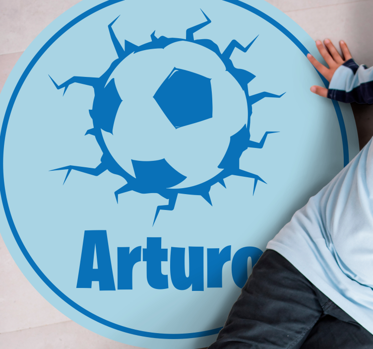 Isimli gagalı futbol topu pvc halı - TenStickers