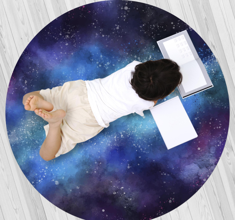 Galaksiden esinlenen vaha yıldızlar pvc halı - TenStickers