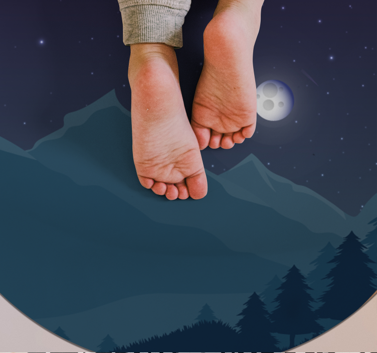 Gece gökyüzü doğa vinil halı - TenStickers