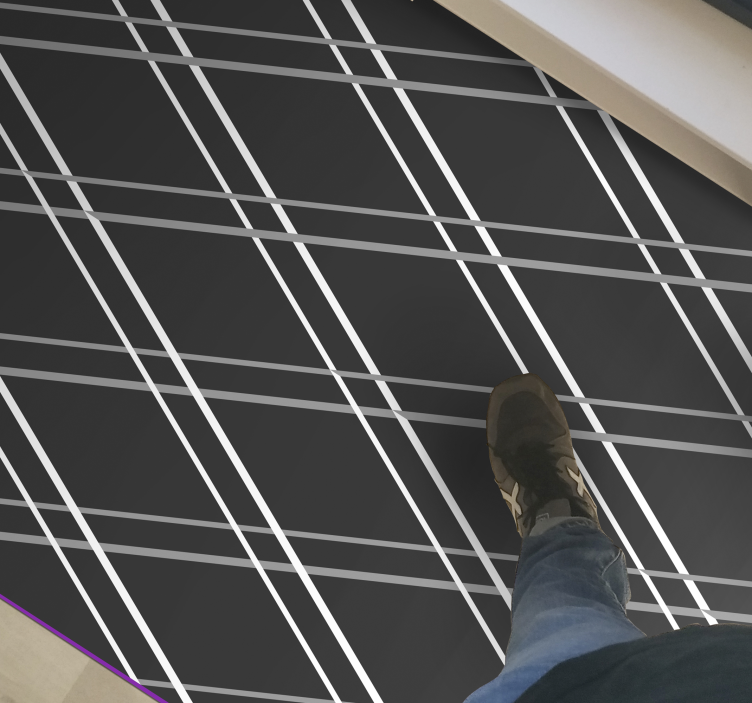 Geometrik çizgi desenleri geometrik pvc halı - TenStickers