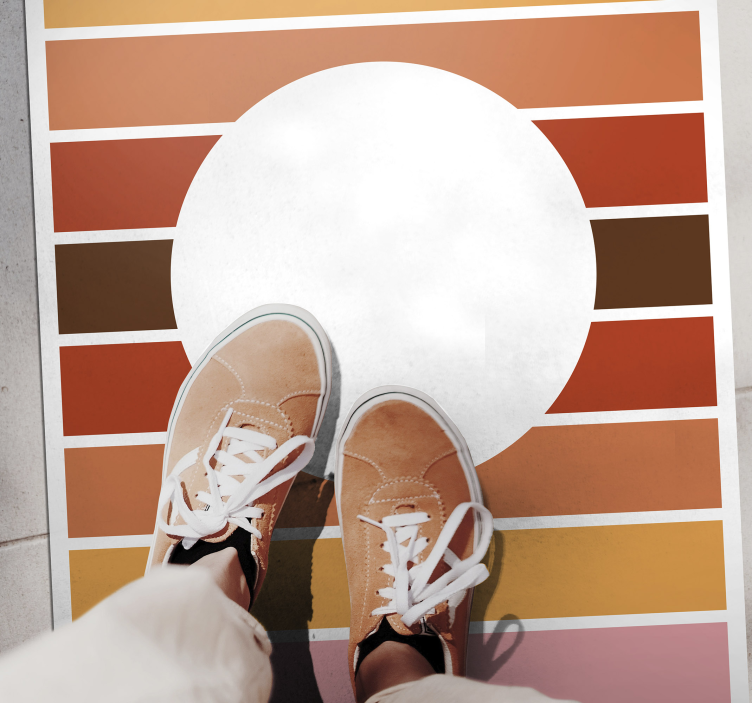 Geometrik çizgili tasarım çizgili pvc halı - TenStickers