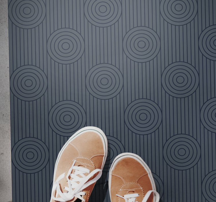 Geometrik dairesel motifler geometrik pvc halı - TenStickers