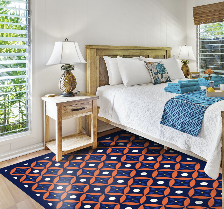 Geometrik desenli ekran geometrik pvc halı - TenStickers