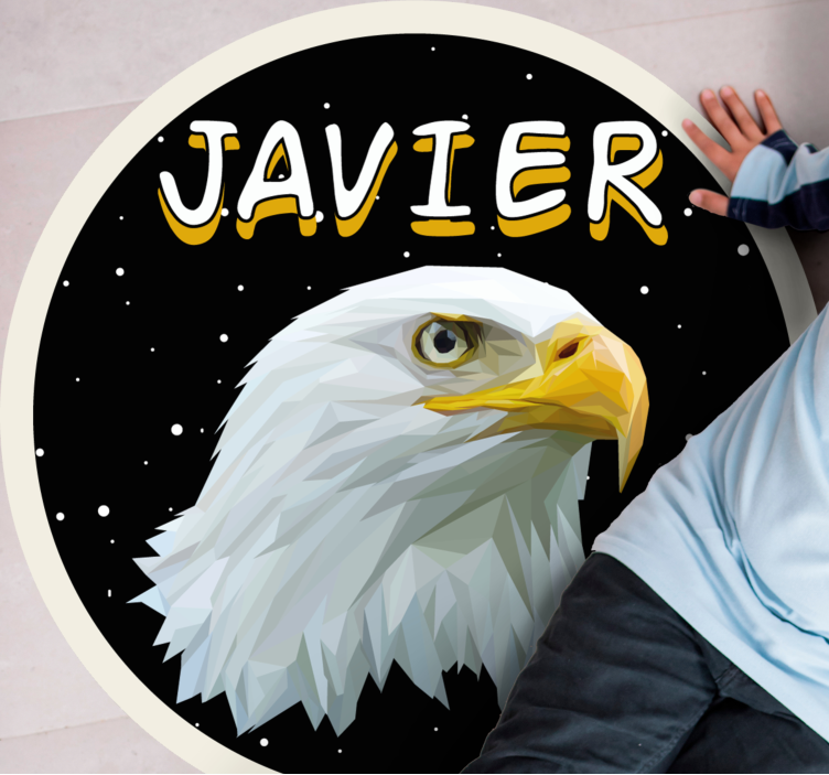 Geometrik-hayvanlar güçlü kartal kişiselleştirilmiş mat - TenStickers