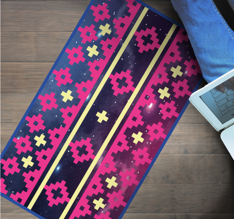 Geometrik kozmos nordic tasarım etnik kilim - TenStickers