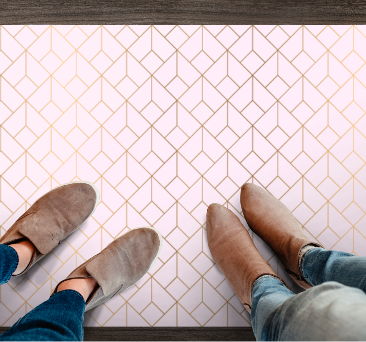 Geometrik Küp Deseni geometrik pvc halı - TenStickers