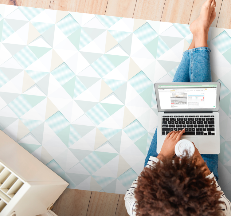 Geometrik desen kaplaması geometrik pvc halı - TenStickers