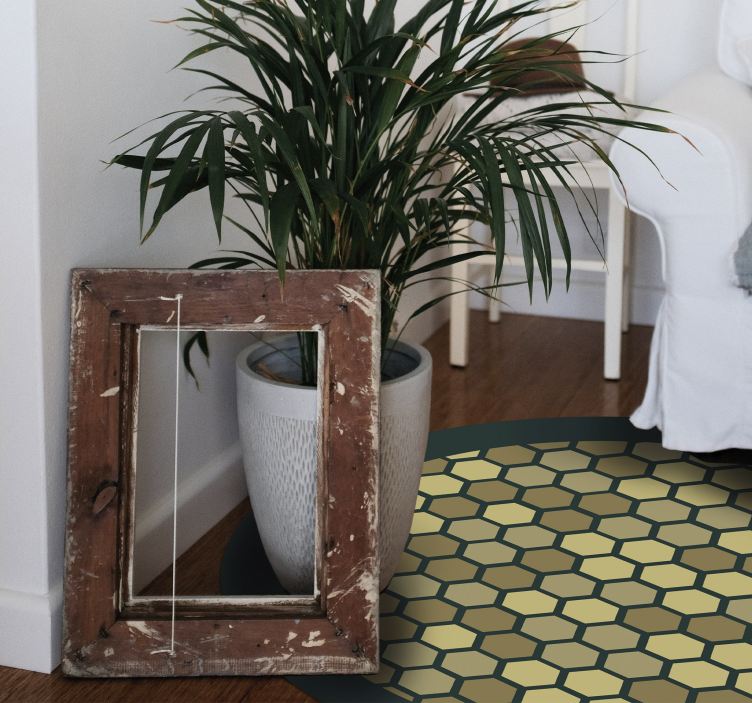 Geometrik petek geometrik pvc halı - TenStickers