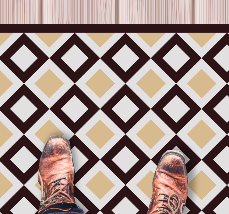 Geometrik pvc halı elmas unsur - TenStickers