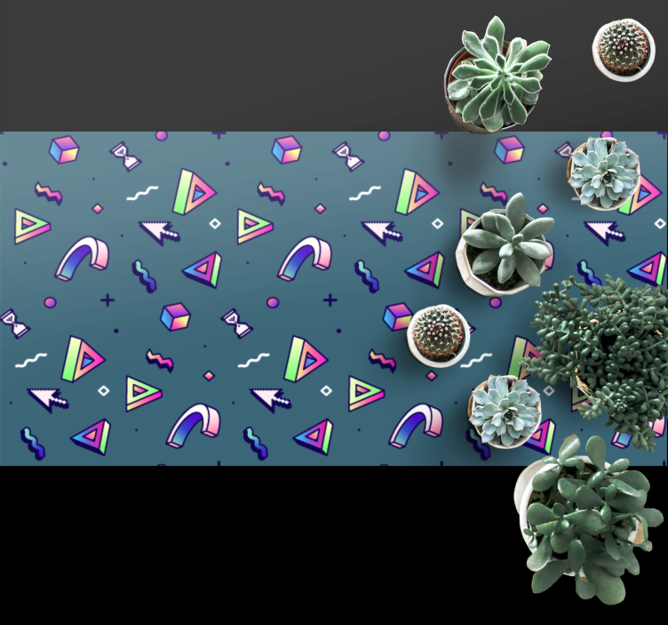 Geometrik renk sıçraması doku pvc halı - TenStickers