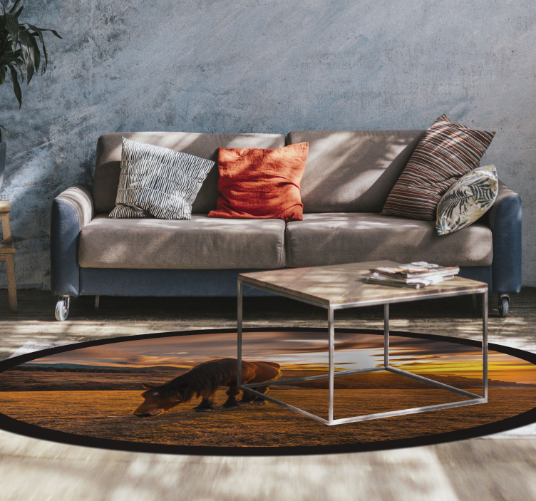 Görkemli at yeme Hayvan pvc halı - TenStickers