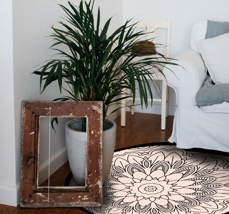 Görsel efekt daire halı geometrik kilimler - TenStickers