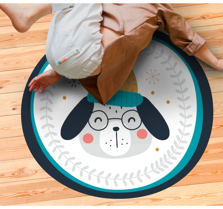 Gözlüklü köpek hayvan halısı - TenStickers