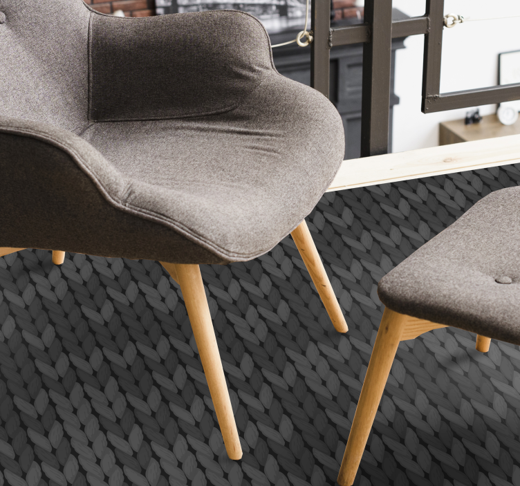 Gri ipler minimal vinil halı - TenStickers