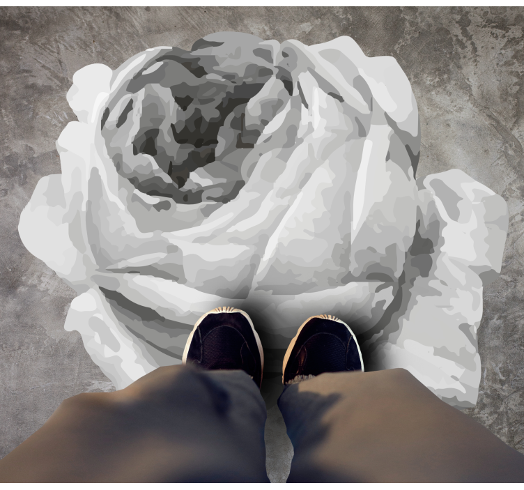 Gül çiçeği çiçekler ve bitkiler pvc halı - TenStickers