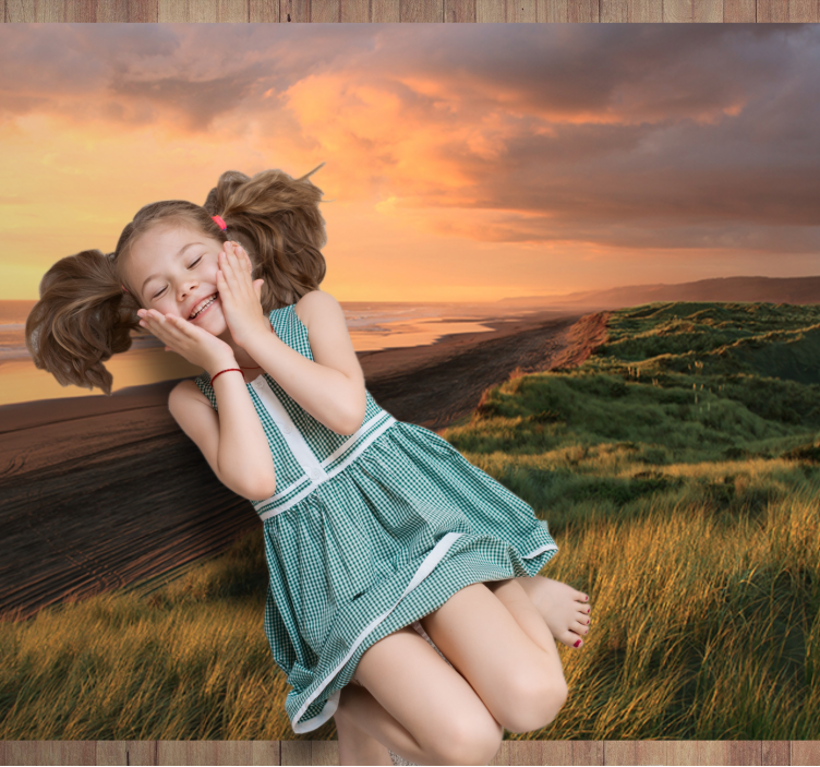 Gün batımı sahil manzarası doğa pvc halı - TenStickers