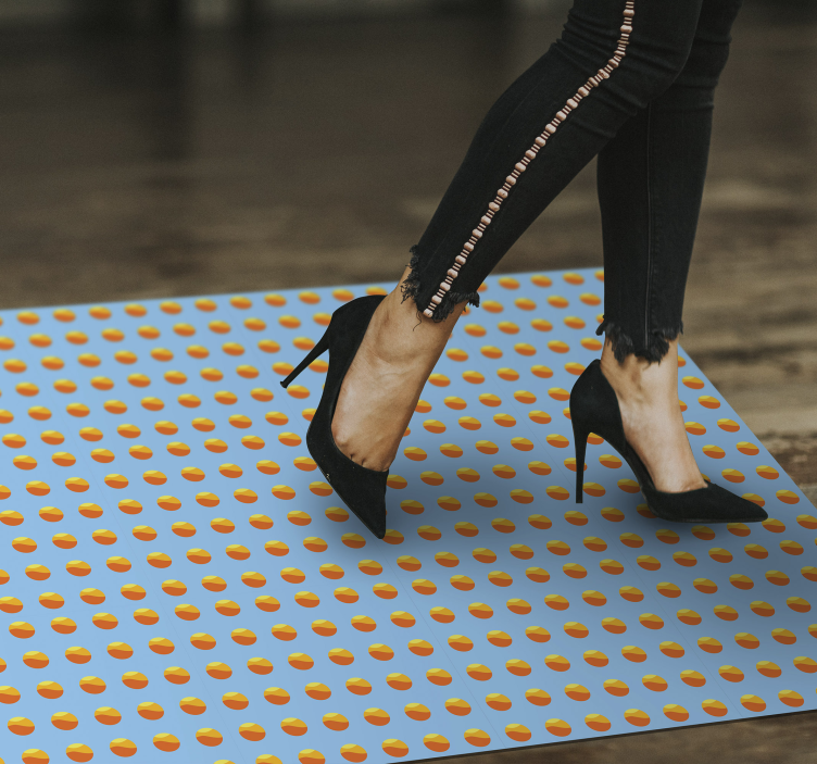 Güneş portakalı deseni ahşap etkisi pvc halı - TenStickers