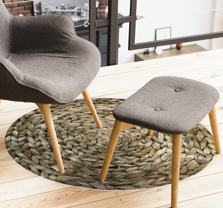 Halat taklit bağbozumu vinil kilim - TenStickers