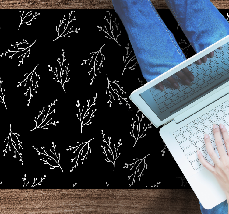 Hassas dal desenleri doğa pvc halı - TenStickers