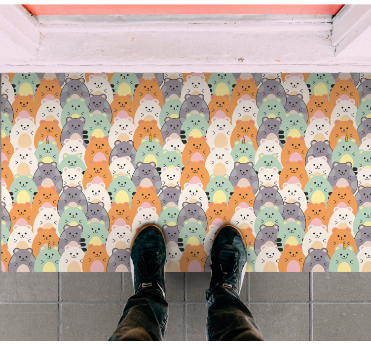 Hayvan halısı yiyen çok renkli hamster - TenStickers