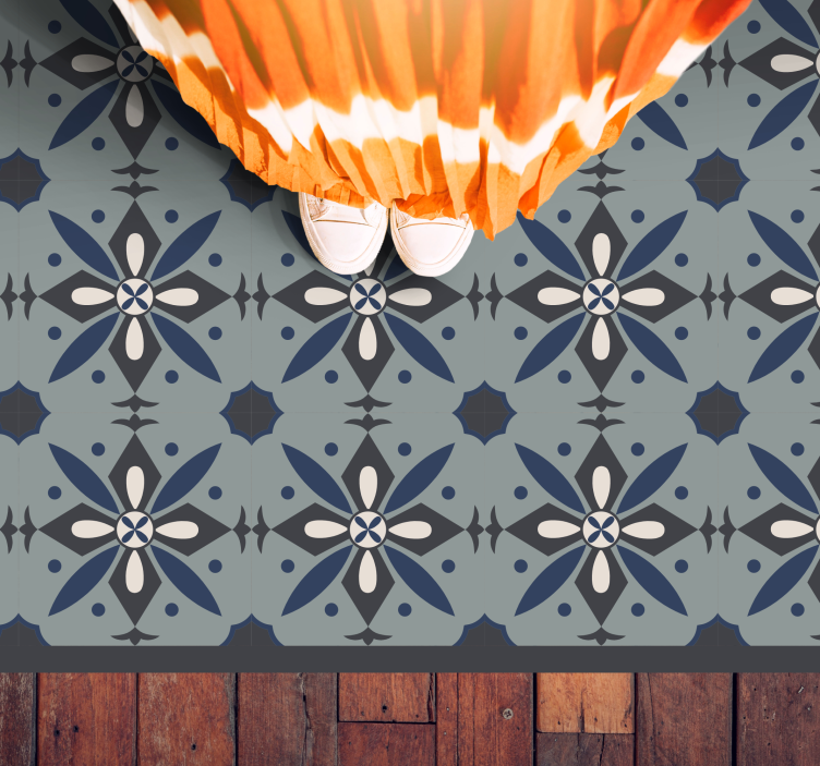 Hidrolik renkli mutfak yer karoları - TenStickers