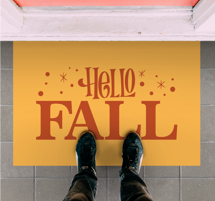 Hoş geldin sonbahar havası cümleleri ile pvc halı - TenStickers