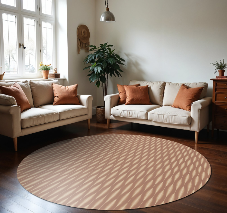 ikat kasuri mocha mus modern pvc halı - TenStickers