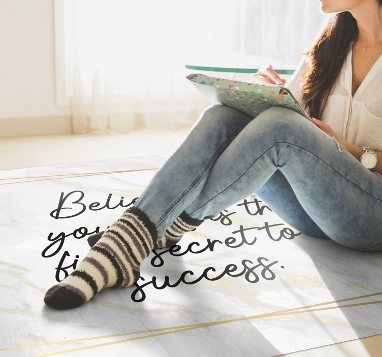 Ilham verici alıntı isimlerle pvc halı - TenStickers