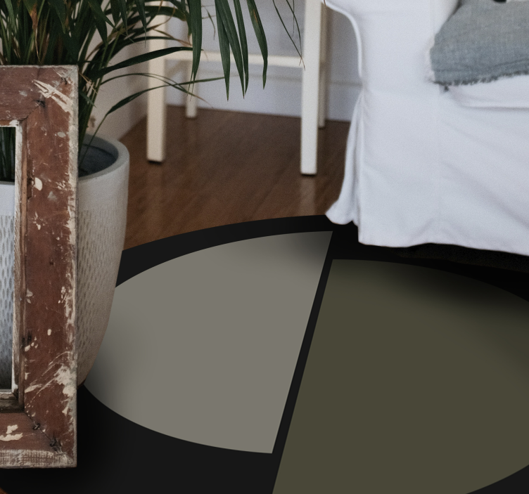 İskandinav tarzı yulaf ezmesi yeşil vinil halı - TenStickers