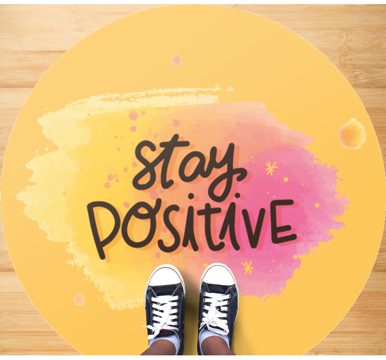 Iyimserliği korumak cümleleri ile pvc halı - TenStickers