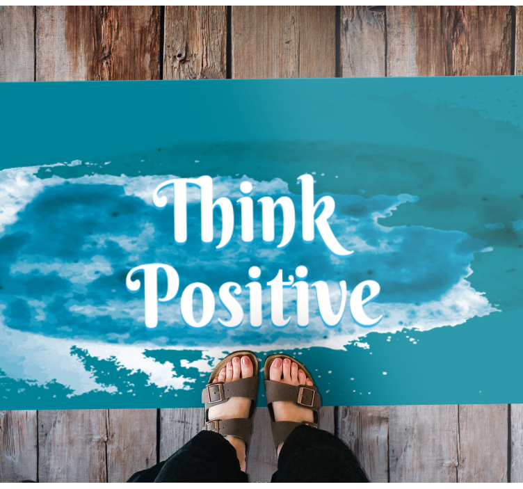 Iyimserliği kucaklamak cümleleri ile pvc halı - TenStickers