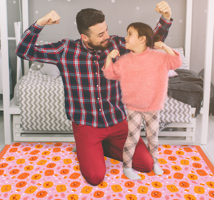 Kabak motifi yayıldı cadılar bayramı pvc halı - TenStickers