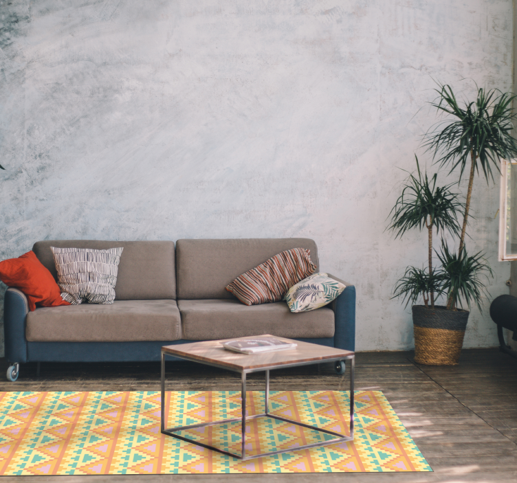 Kabile desenli dekor geometrik pvc halı - TenStickers