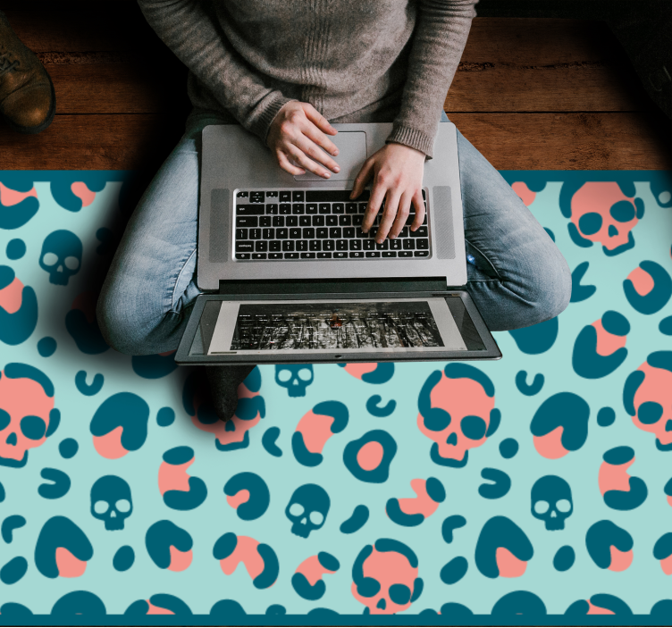 Kafatası deseni oyunu hayvan baskı pvc halı - TenStickers