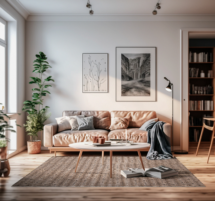 Kamış doku kilim etnik runner kilim - TenStickers