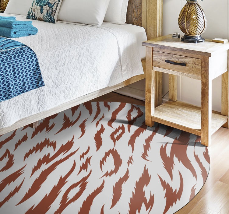 Kaplan çizgili motif hayvan baskı pvc halı - TenStickers