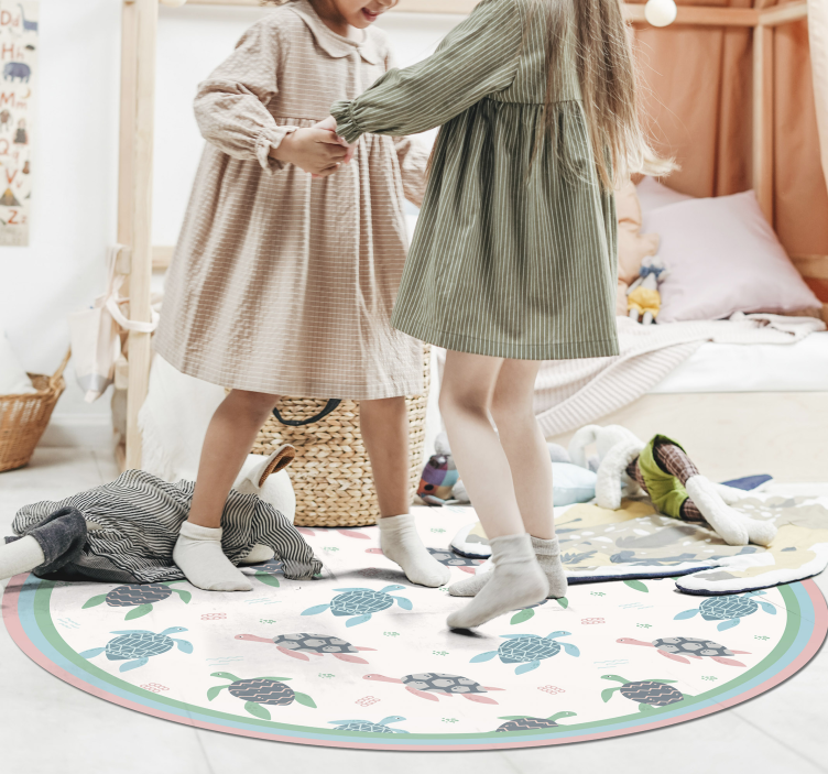 Kaplumbağa oyun çemberi pvc halı - TenStickers