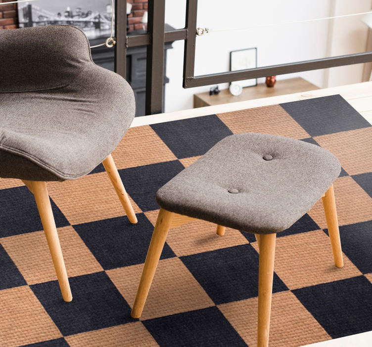 Kare tütün geometrik halılar - TenStickers