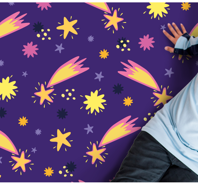Kayan yıldız deseni yıldızlar pvc halı - TenStickers