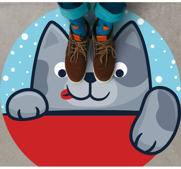 Kedi dili ağzından hayvan kilim - TenStickers