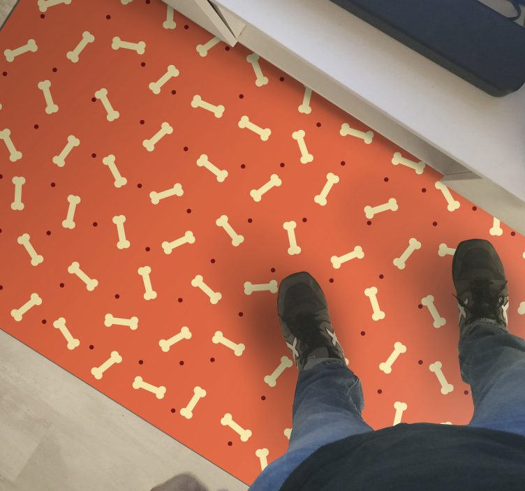 Kemik motifi giriş salonu pvc halı - TenStickers