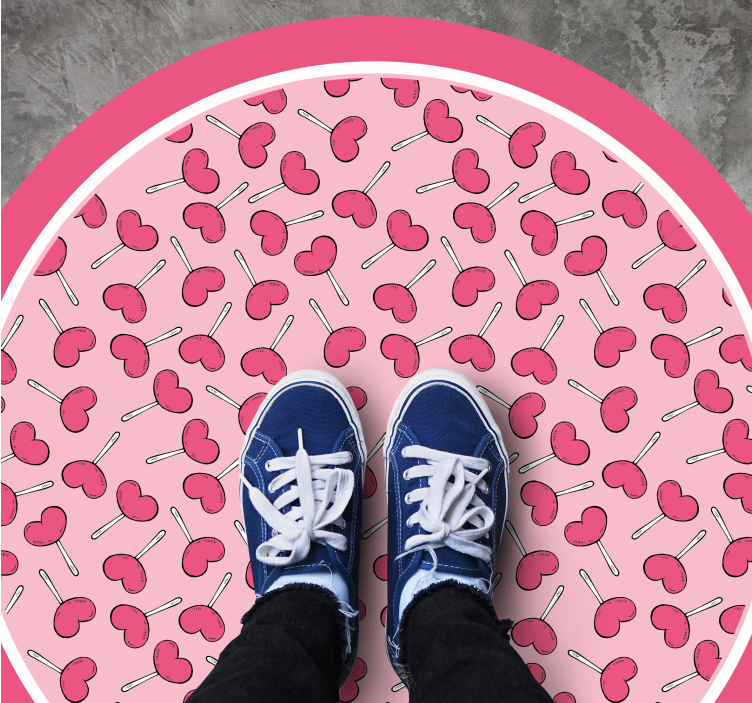 Kiraz lokum çemberi bebek pvc halı - TenStickers