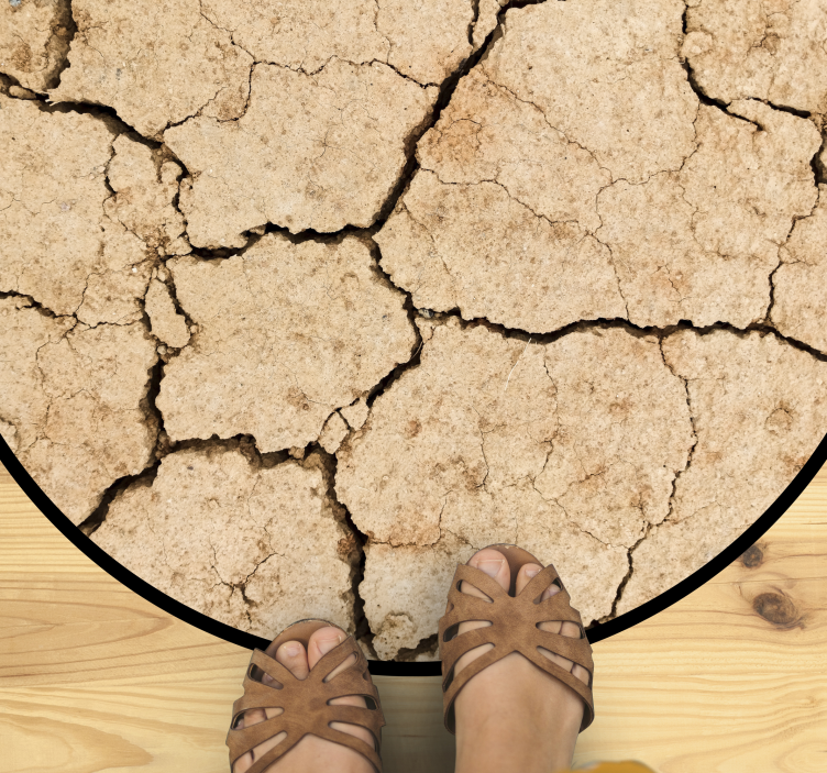 Kırık taş yatak odası vinil halı - TenStickers