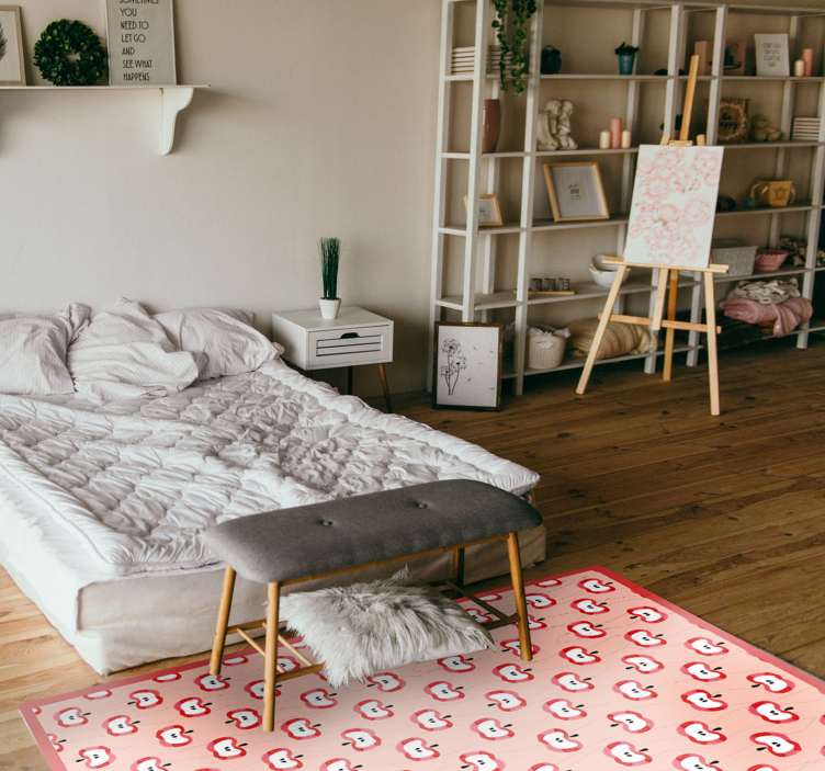 Kırmızı elma modern vinil halı - TenStickers