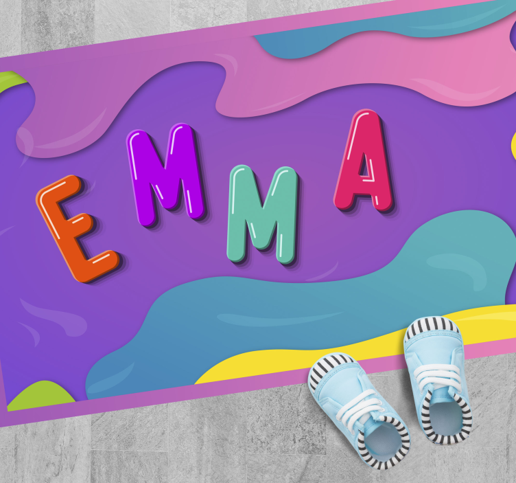 Kişiselleştirilmiş isim isimlerle pvc halı - TenStickers