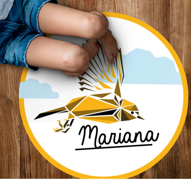 Kişiselleştirilmiş kuş isimlerle pvc halı - TenStickers