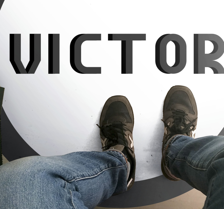 Kişiselleştirilmiş monogram isimlerle pvc halı - TenStickers